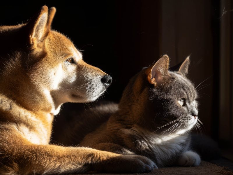 Amistad entre perro y gato